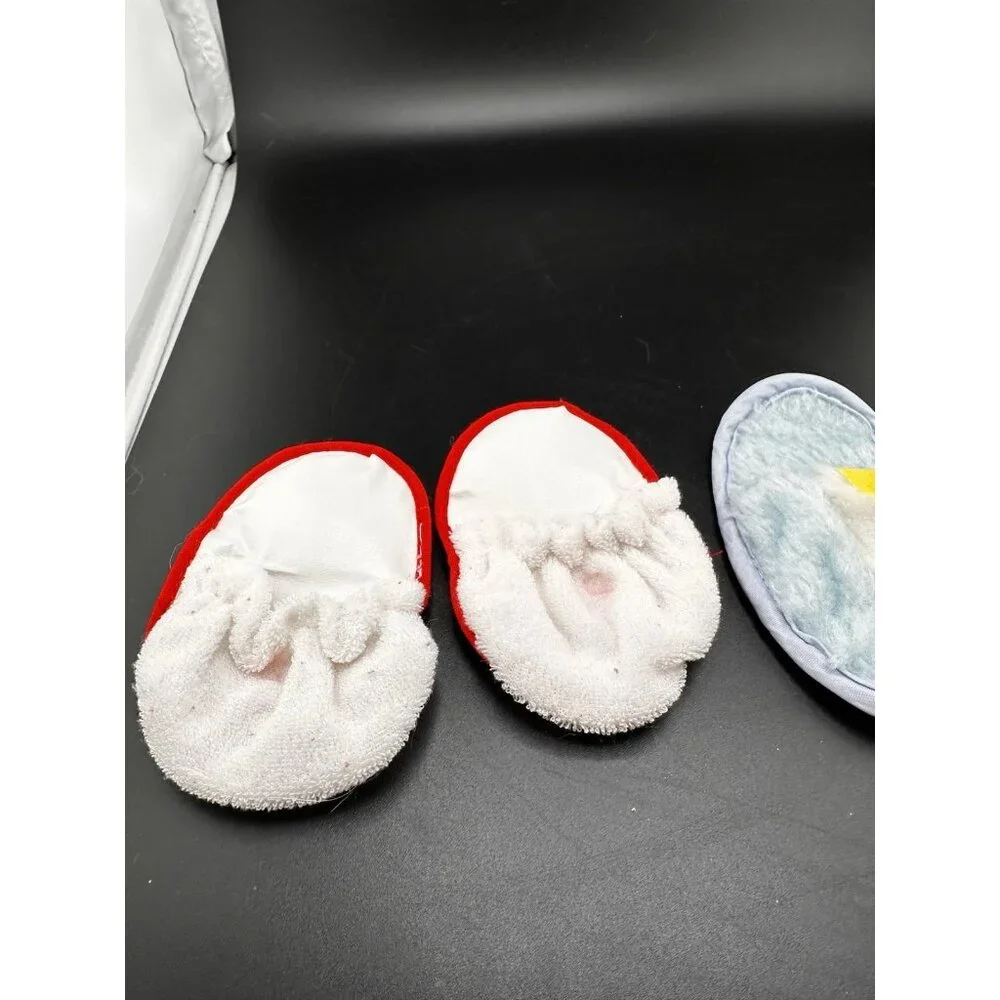 16” 18” 2 Pairs Of‎ Doll Slippers Penguin Blue White And Red With Squeaker CPK